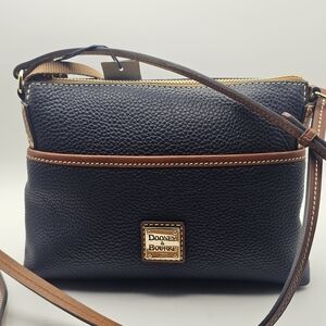 Dooney & Bourke Pebble Grain Everyday Crossbody NWT Blue And Brown
